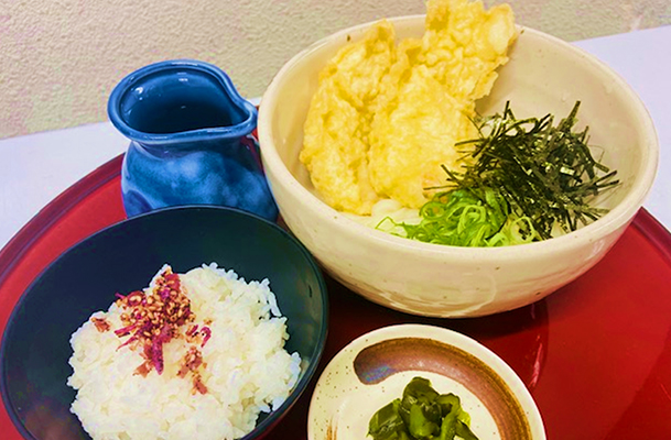 とり天ぶっかけうどん